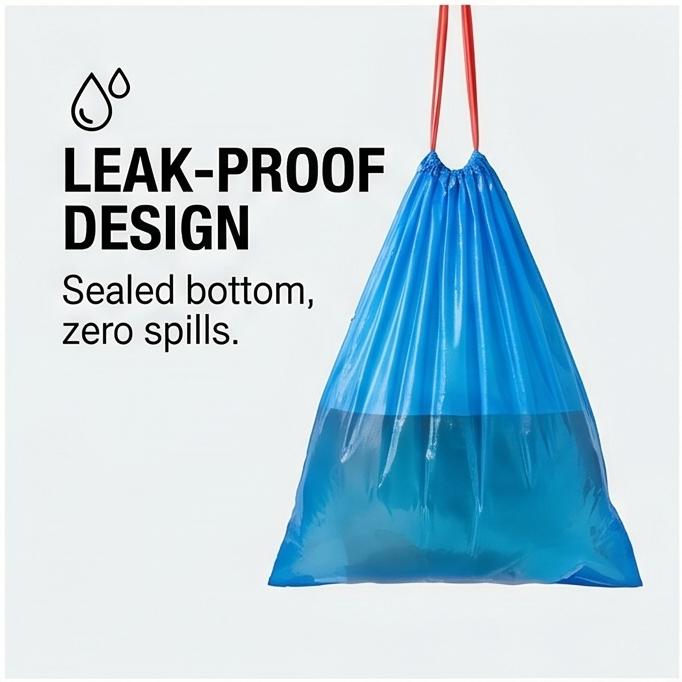 Drawstring Disposable Trash Bags, Thickened for Kitchen Home