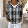 Women's Fashion Long Sleeve Christmas Snowman Snowflake Print Jacket Cardigan