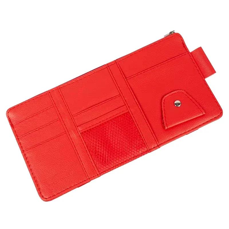 Car Sun Visor Point Type Multi-function Storage Bag For Mitsubishi Outlander Lancer 10 9 ASX RALLIART Eclipse L200 Pajero Goods