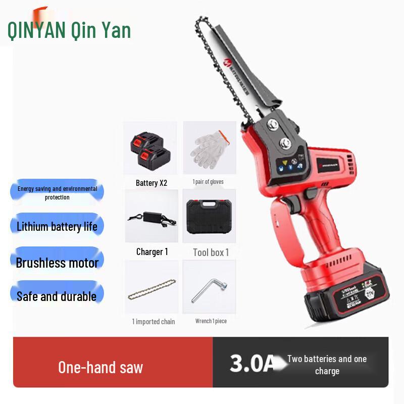 Qinyan 24V 8-inch Cordless Electric High Branch Pruning Saw CN plug (adapter included)