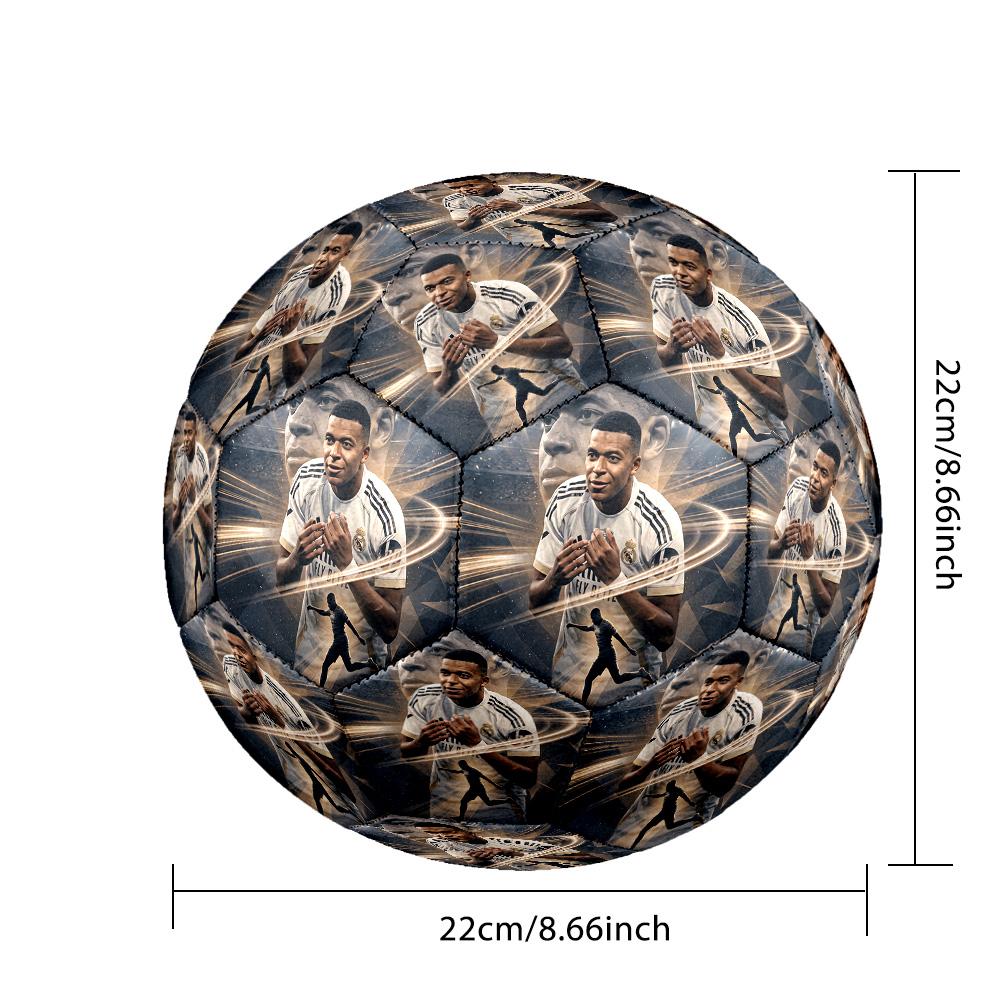 Kylian Mbappe Size 5 Standard Football Durable Training Match Soccer Ball for Adult Outdoor Sports