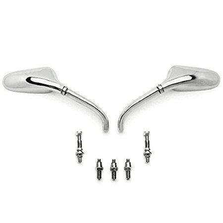 Szmsmy Universal Custom Chrome Motorcycle Golf Club Mirrors - Free Adapter Mirrors Fit Most Cruisers
