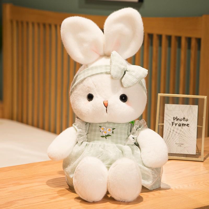 "Adorable Floral Skirt Rabbit Plush Toy - Perfect Valentine's or Birthday Gift"