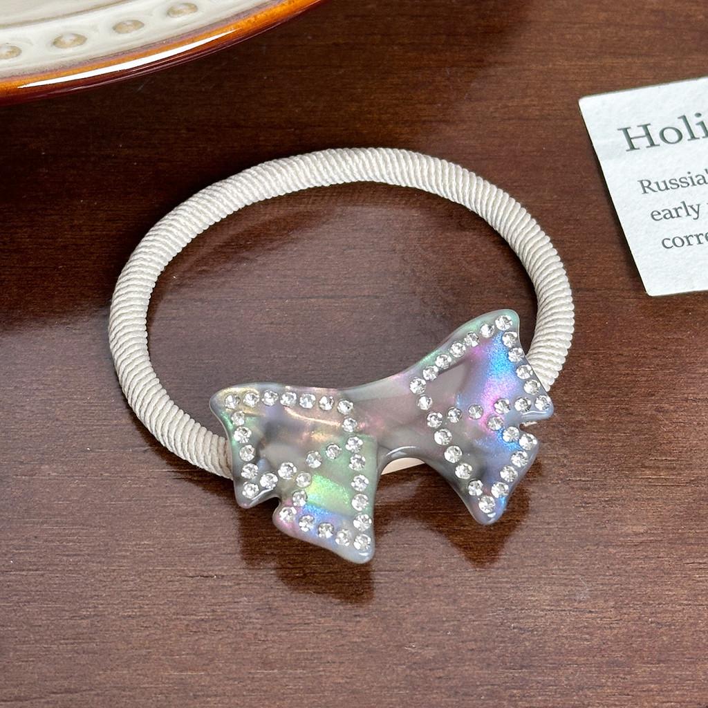 Four Centimeter Trendy Rhinestone Duckbill Hair Clips With Adorable Bow And Color Options