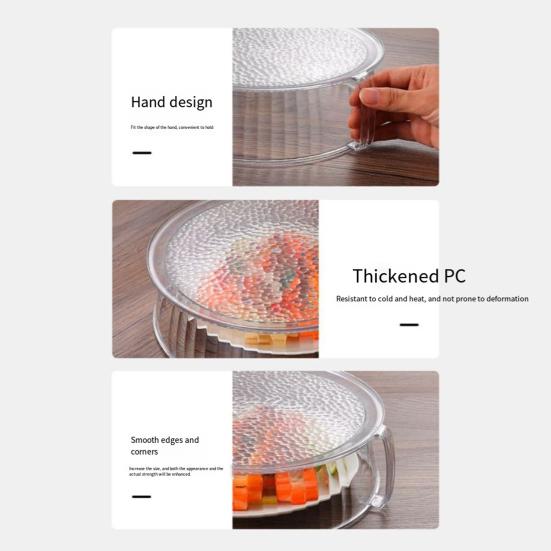 Microwave Splatter Cover Transparent Lid High Temp Resistance Splatter Cover BPA-Free Mosquito-Proof Food Protector Multifunctional Kitchen Tool