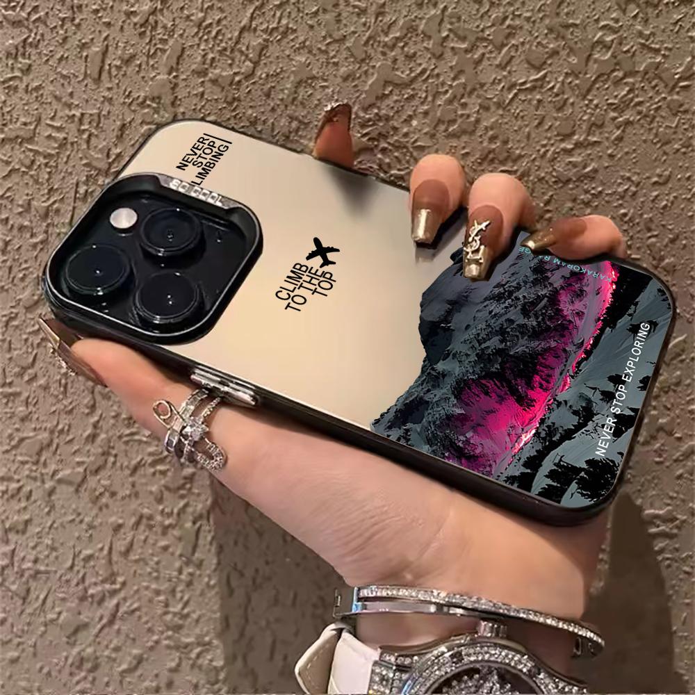 Mountain Peak Aircraft IMD Phone Case For iPhone 17 15 Pro Max Cases iPhone 11 12 13 ProMax 14 16 Plus 7 XS XR Shockproof Fundas