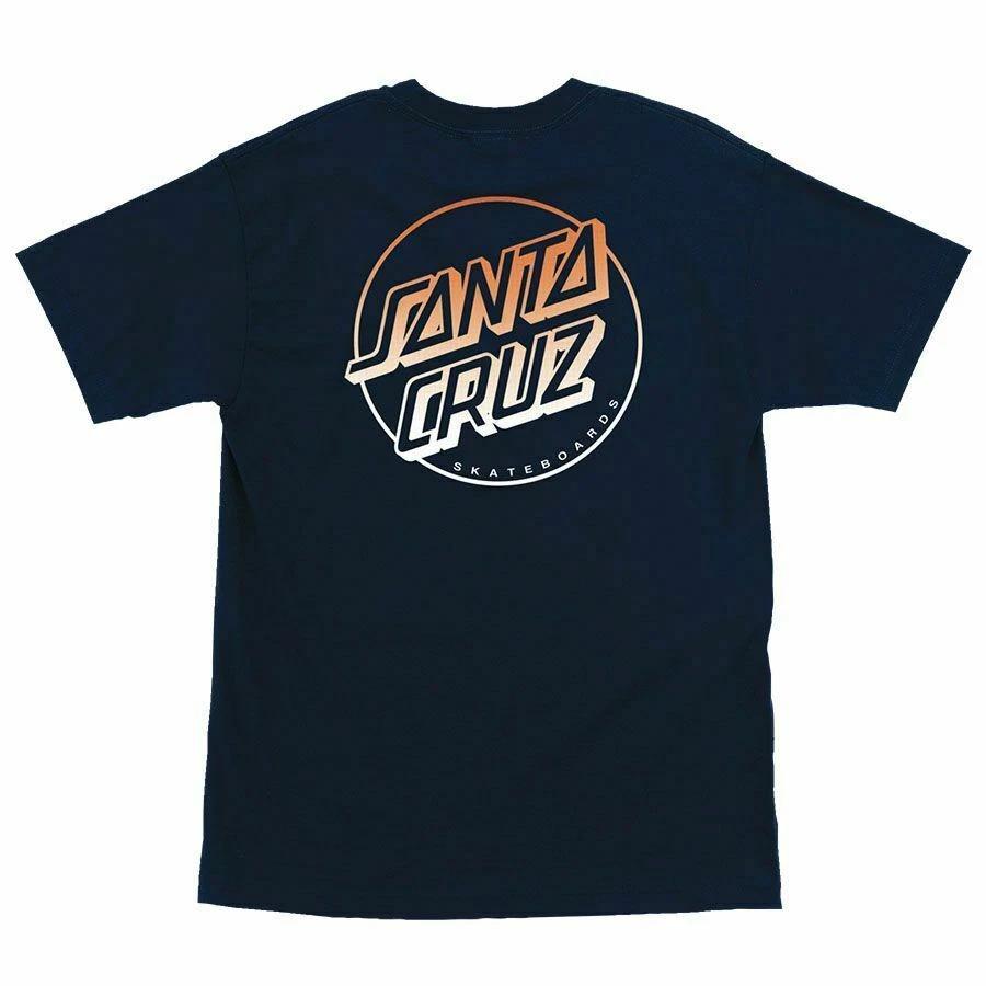 Santa Cruz OPUS FADE DOT Skateboard T Shirt NAVY XXL