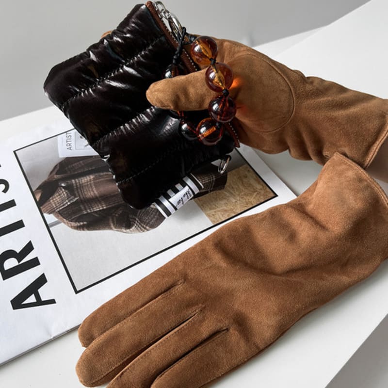THEHEE Luxe Suede Leather Gloves_3Colors