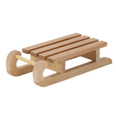 1:12 Puppenhaus Miniatur Holzschlitten Schlitten Weihnachtsdeko Spielhaus Spielzeug