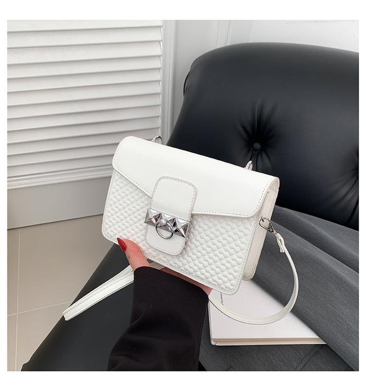 Handbag bag women's 2024 early spring new popular fashion solid color small square bag casual simple shoulder messenger bag tide