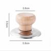 Universal Pot Lib Knobs Caps Wooden Heat-Resistant Anti-scald Cooking Pan Lid Covers Replacement Lifting Handle Kitchen Cookware Handgrip