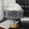Silver Fox Faux Fur Mongolian Hat with Ear Protection - Unisex, Warm, Fleece-lined for Autumn/Winter