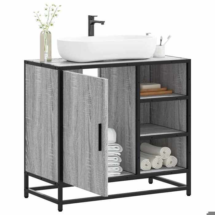 VidaXL Bathroom Vanity Unit Sonoma Grey 65x33x60 Cm, Bathroom Sink Unit, Bathroom Furniture 849287