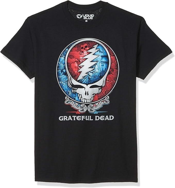 Bertha SYF Grateful Dead Shirt - Liquid Blue Steal Your Face T-shirt - NEW L