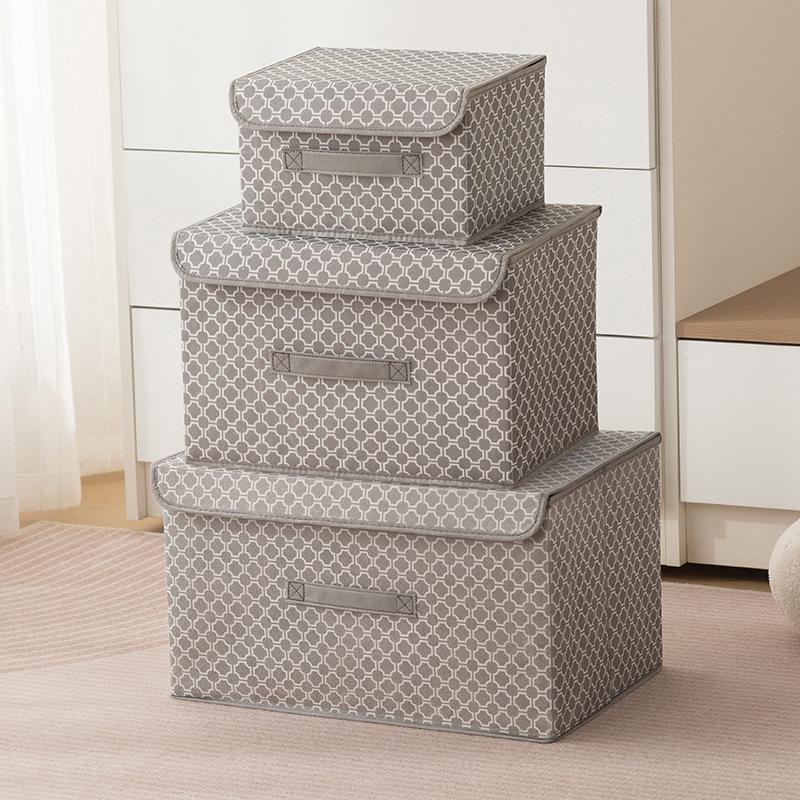 Tragbare staubdichte Aufbewahrungsbox aus Pappe mit Deckel für Kleidung und Spielzeug