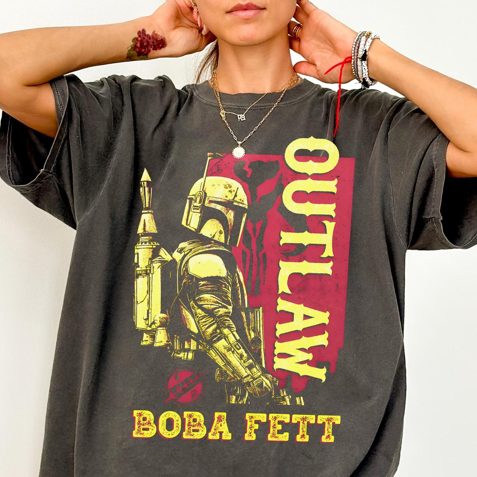 Vintage Boba Fett Outlaw Shirt - Bounty Hunter,Din Djarin,Star Wars Tshirt,Mandalorian Sweatshirt S