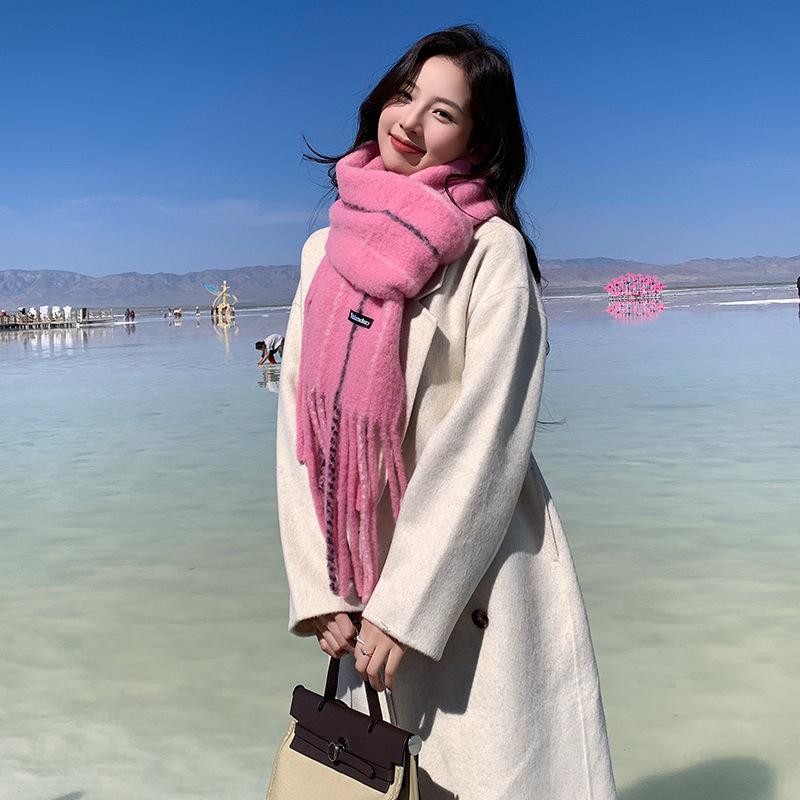 Women's Scarves with Tassel Men's and Women's Autumn and Winter Temperament Scarves