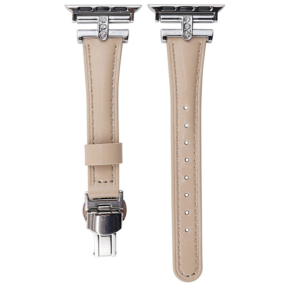 

Для Apple Watch 10 46мм/Ultra 2/Ultra 49мм/9 8 7 45мм/SE (2023) SE (2022) SE 6 5 4 44мм/3 2 1 42мм Ремінець з натуральної коров ячої шкіри Apricot
