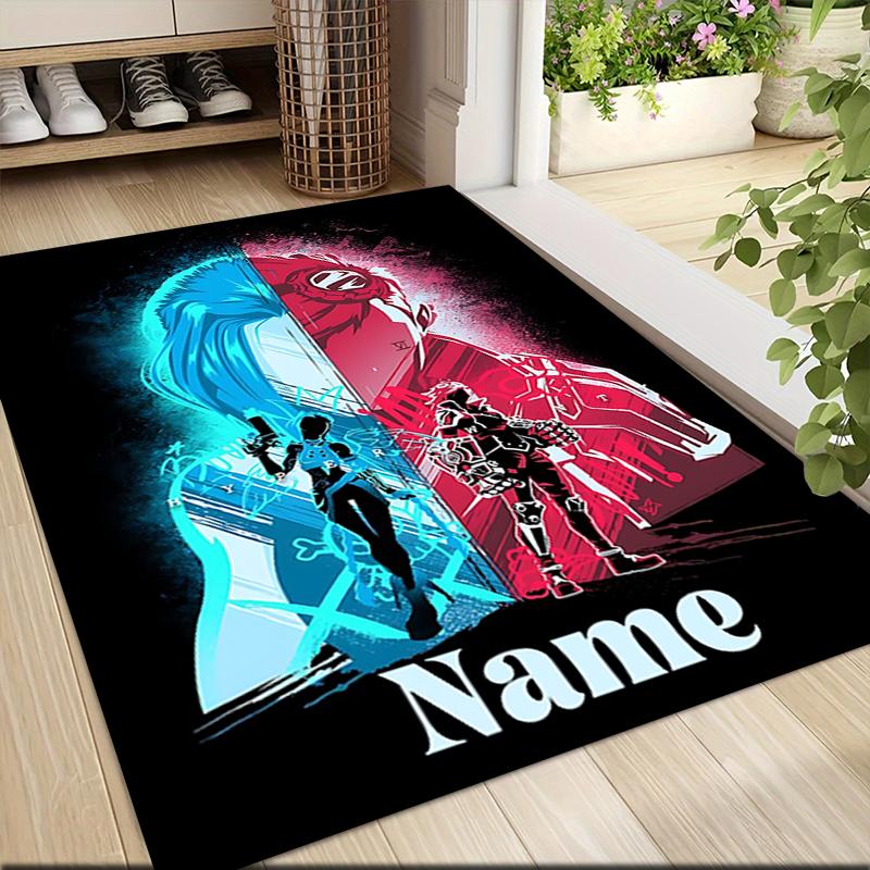 Custom Name Knight's Legend" Carpet Rug Customizable Soft Washable Anti-Slip Home Living Room Sofa Mats Personalized Rug. 0909168