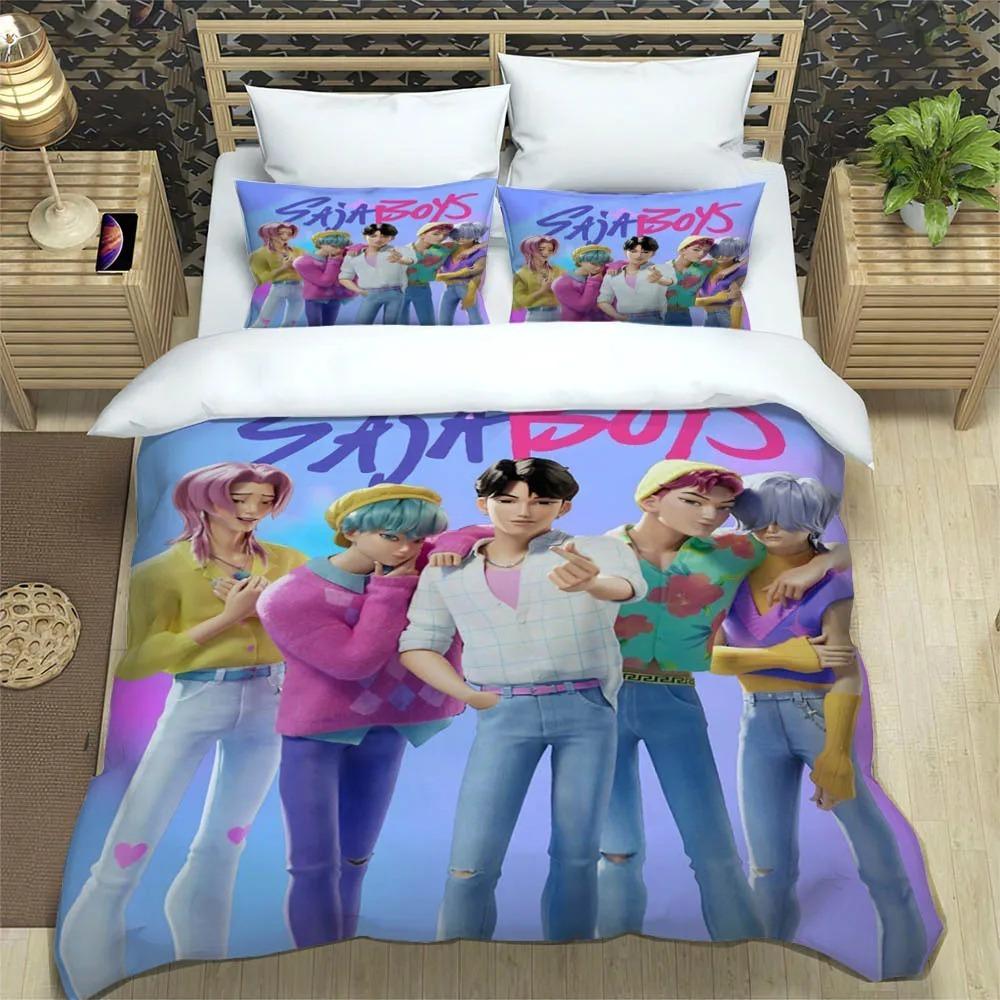 Comforter Kpop Demon Hunters Printed Bedding Sets Exquisite Bed Supplies Set Comforter Set Bedding Set Luxury Birthday Gift