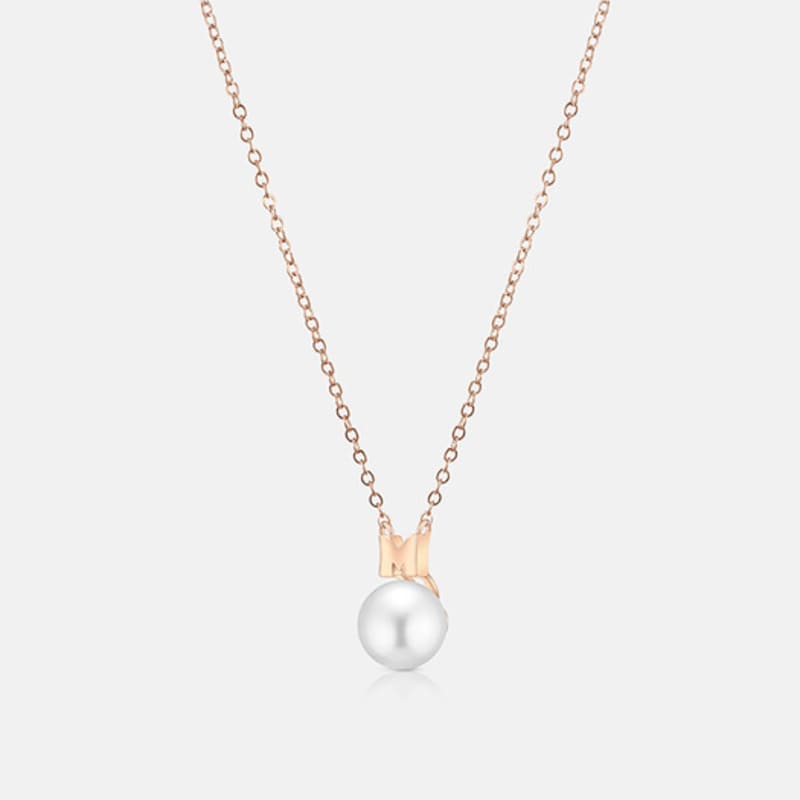 METROCITY JEWELRY René Perla Sterling Silver Rose Necklace A243SN9103RPH