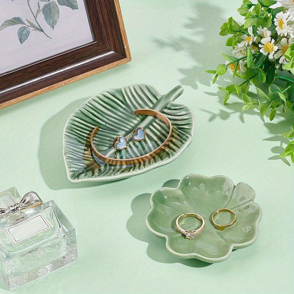 Green Ring Storage Tray Nordic Style Jewelry Display Tray Dish Holder Soap Dish  Christmas Gift