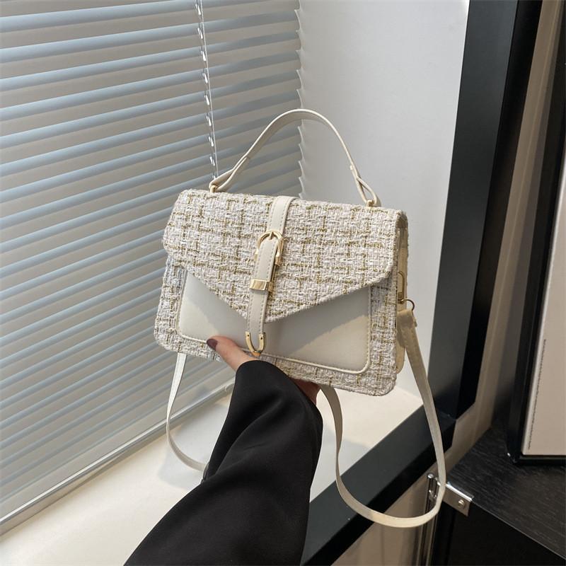 Stylish Summer Small Square Bag With Chain Strap Trendy Pu Handbag For Women