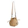 Cedar Eight Drawstring Shoulder Small Nylon Bag with Mesh Pocket Women's Bag, Casual, (Khaki)