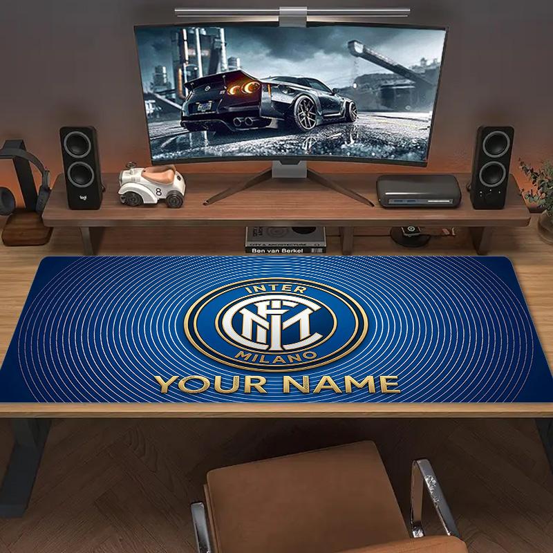 Cuscino Stampa FC Internazionale Milano Antiscivolo Tappetino Mouse Grande per Laptop Tablet Tappetino XXL Tappetino Gioco Mini PC Con Bordo Bloccato