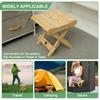 Portable Folding Stool Multi Purpose Bamboo Non-Slip Footstool For Home Bathroom Outdoor Camping Leisure Fishing Stool