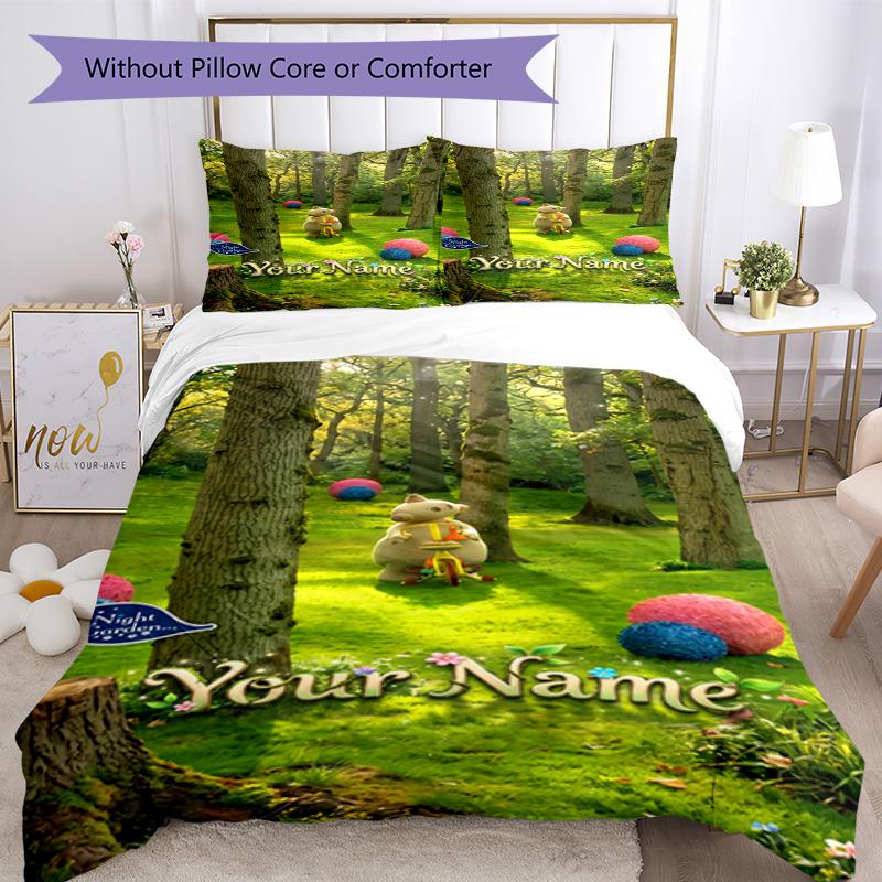 Plim Plim Personalized Text Bed Linens Design for Living Rooms Soft Bedding Home Decor Best for Christmas
