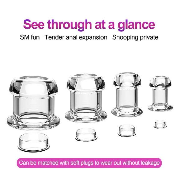 Hollow Anal Plug Butt Plug Anal Dilator Anus Tunnel Expansion Prostate Massager Sextoy Vagina Anchor Shower Enema Intimate Goods