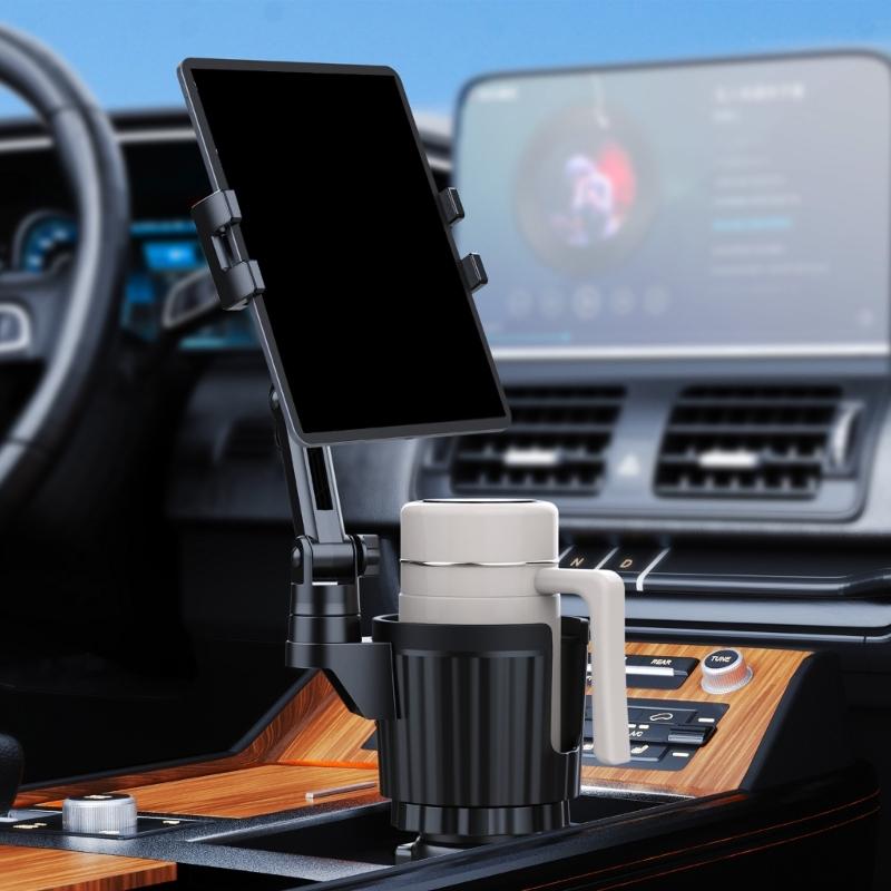 Car Cup Holder Tablets Mount Adjustable Arm for Pad Phone 4-12.9inch Devices