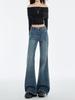 Women's Autumn High-Waisted Retro Micro-Flare Bell Bottom Jeans 2025