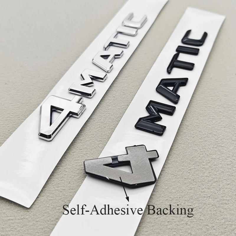 3D ABS Chrome Car Letters 4MATIC 4 MATIC Rear Trunk Badge Emblem For Mercedes Benz C E G S GLC GLS Class AMG Sticker Accessories QJ1