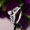 Huitan Luxury Crown Rings for Women Silver Color Fashion Wedding Engagement Rings Daily Wear Party Statement  Wholesale