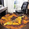 1pc Butterfly Moth Office Round Area Rug, Indoor Mat Suitable ForOffice, Under Office Chairs Bedroom Living Room Home Decor, Room Deco,  N69