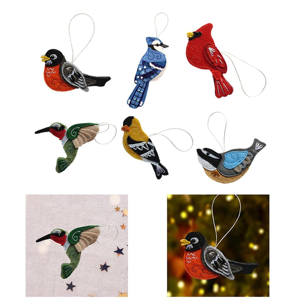 Plstěná ptačí ozdoba Závěsná dekorace na vánoční stromeček Sváteční párty Domácí dekorace na strop