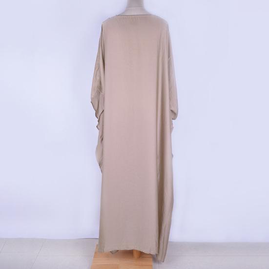 Boho Size Sleeve Satin Dress for Plus Tunic Dress Casual House