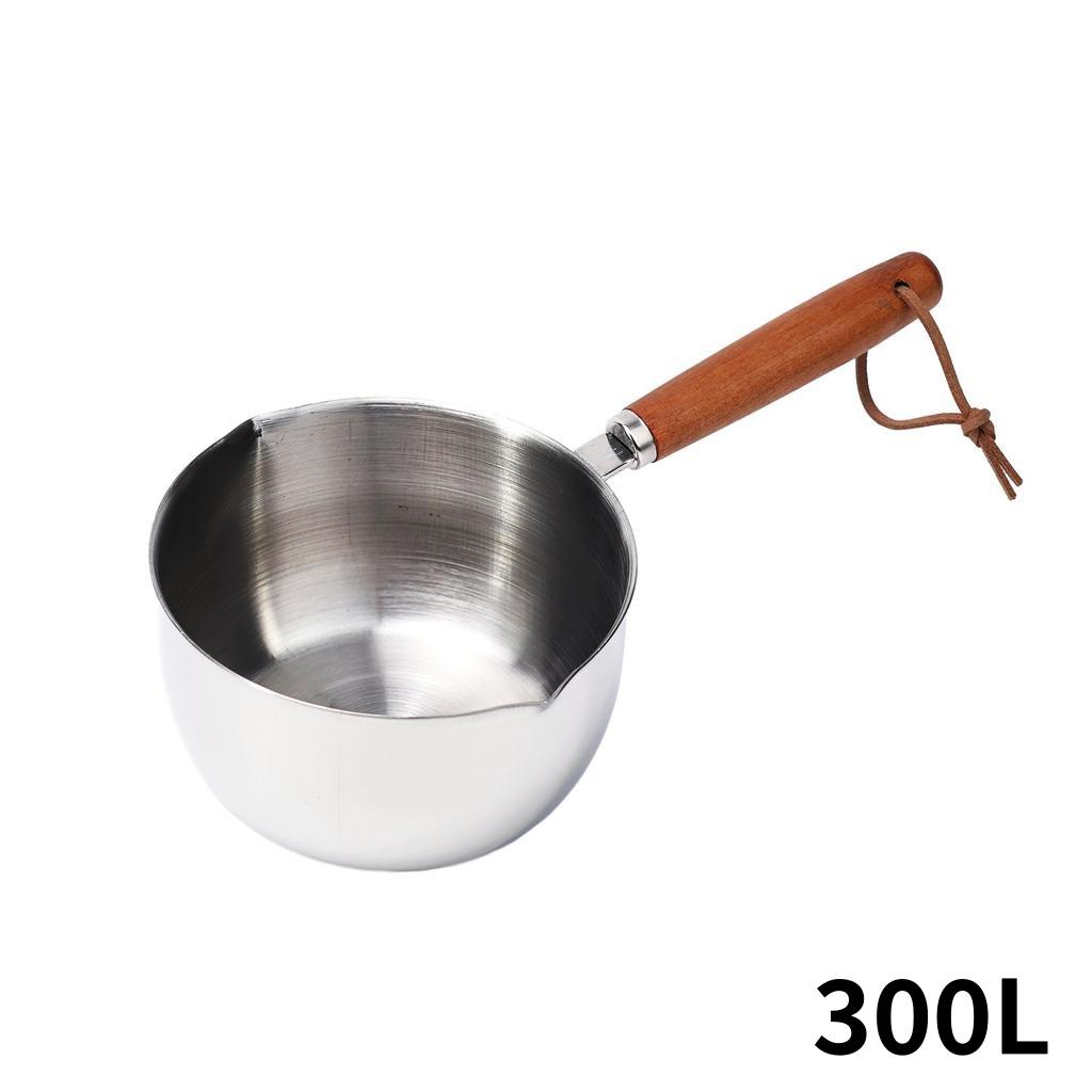 Stainless Steel Oil Pouring Pot Mini Saucepan Butter Melting Pot Small Oil Heating Pan Kitchen Tool 300L