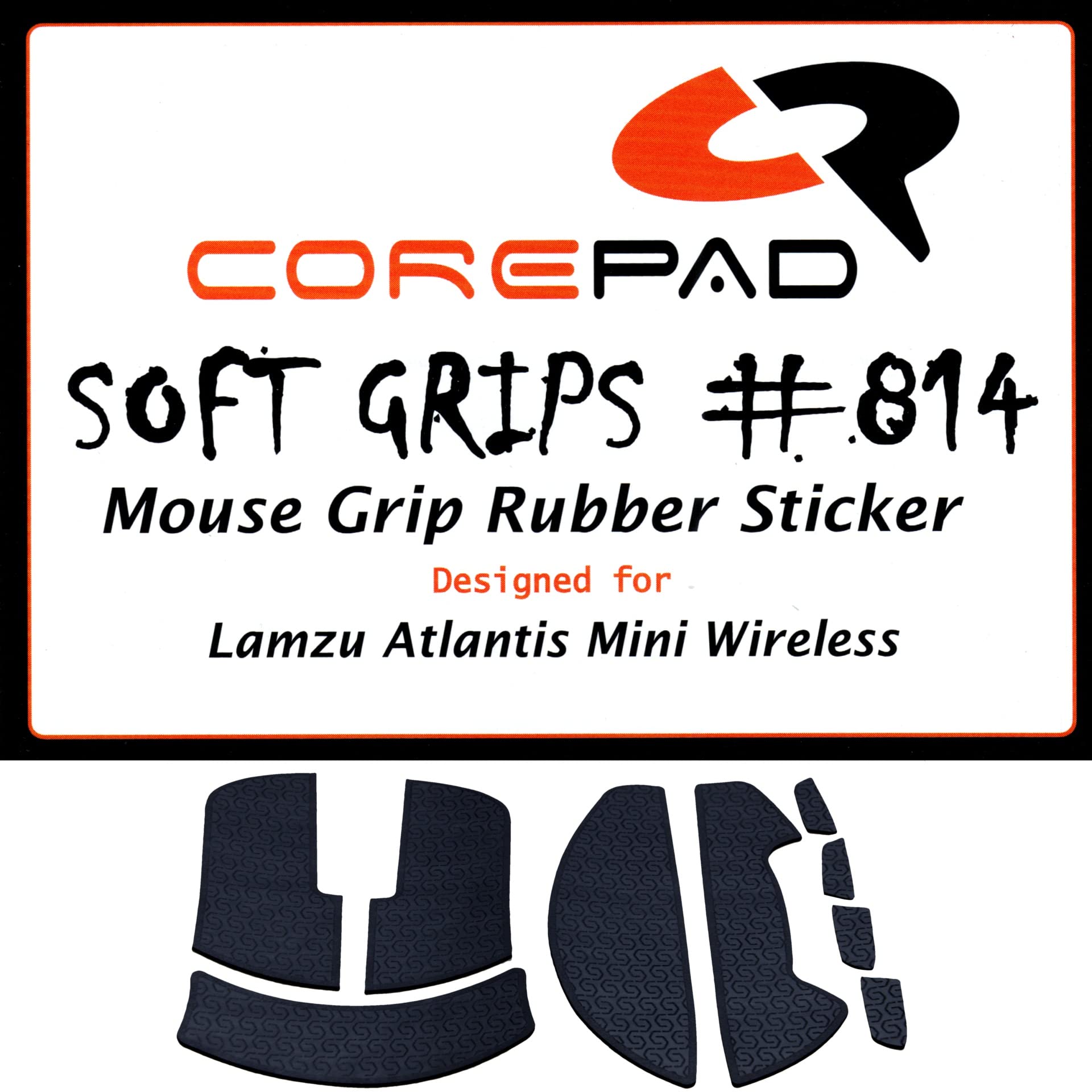 

Corepad Soft Grips for Lamzu Atlantis Mini Wireless, 1 set (Black)