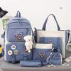 Stylish Korean Style Backpack Set for School: Large Capacity Fashion Shoulder Bag for Girls