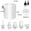 Přenosná ultra mini vzduchová pumpa s dobíjecí baterií pro bazénové plováky nafukovací matrace plavecký kruh vakuové vaky bezdrátové