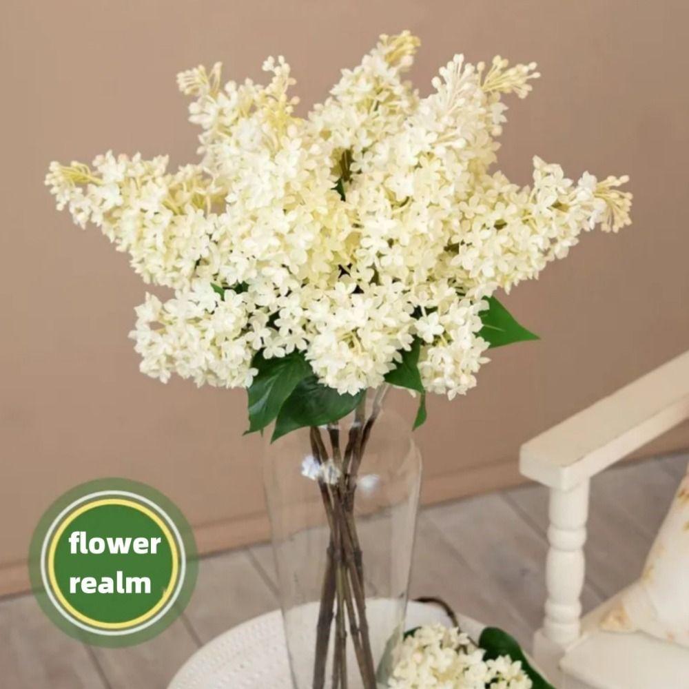 Purple Artificial Faux Plants Pink Plastic Fake Flower Artificial Silicone Lilac Flower Home Decor