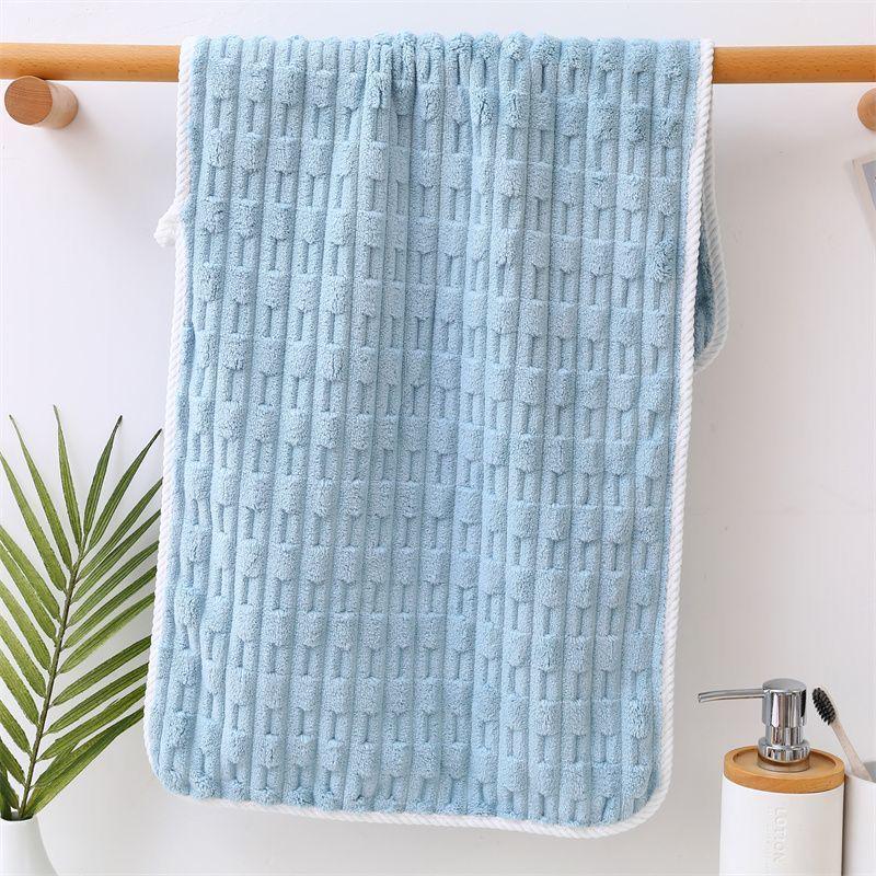 Premium Bamboo Plush Coral Fleece Towel - Anti-Shedding, Thick High-Density Face Towel