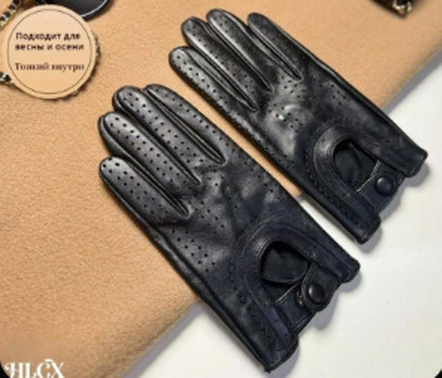 Atmungsaktive Rutschfeste Retro Radfahrer Lederhandschuhe - Echtes Lammfell