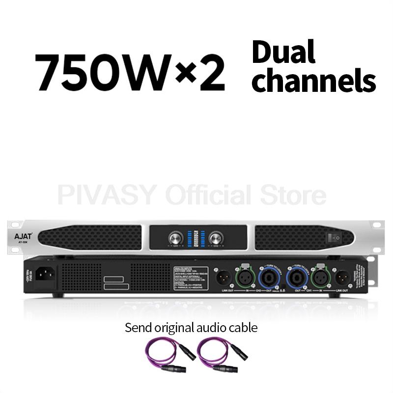 750-2000W*2 High Power Professional Sound Amplifier 2/4 Channel Hifi Digital Subwoofer Amplifier Stage Home KTV Audio Amplifier