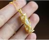 Longteng Four Seas Necklace Ancient Gold Dragon Pattern Pendant Necklace Female Retro Engraved Metal Chain Clavicle Chain Advanced Sense