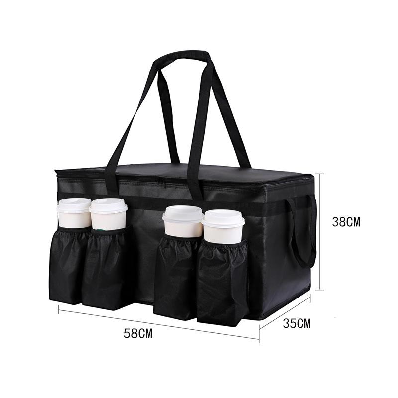 1pcs New Portable Large-capacity Non-woven Insulation Bag Outdoor Picnic Insulation Bag with Milk Tea Cup Insulation Bag