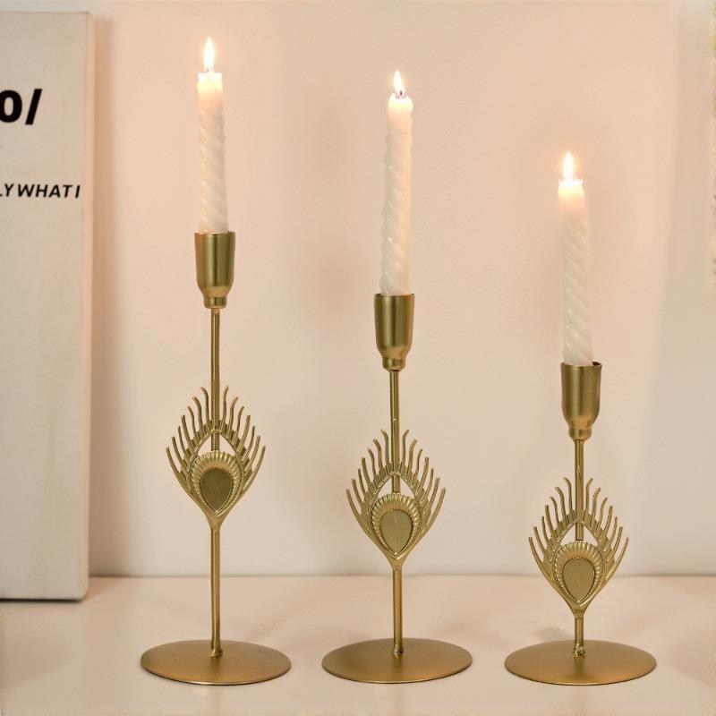 Metal HandicraftsRetro Candlelight Dinner Props Romantic Table Decorations Candlestick Ornaments